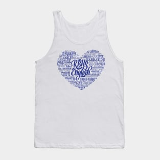 RBHS English Love Blue Text Tank Top